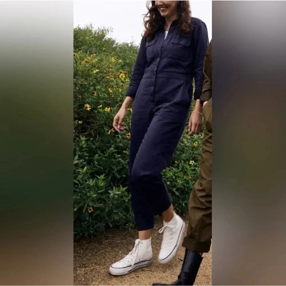 NEW OuterKnown Long Sleeve Jumpsuit Deep Navy